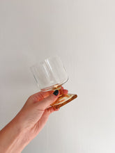 Load image into Gallery viewer, Pair of Amber Square Stem Glasses