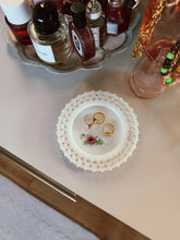 Load image into Gallery viewer, Milk Glass Floral and Gold Dish