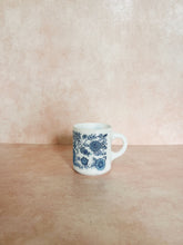 Load image into Gallery viewer, Blue Floral Milk Glass Mug