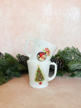 Load image into Gallery viewer, Pair of Milk Glass Christmas Mugs