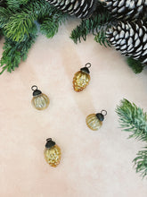 Load image into Gallery viewer, Set of 4 Mini Gold Ornaments