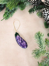 Load image into Gallery viewer, Sequin Eggplant Ornament