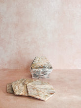Load image into Gallery viewer, Pink Onyx Coaster Set