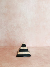Load image into Gallery viewer, Beige and Black Striped Paperweight