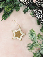 Load image into Gallery viewer, Gold Sequin Star Ornament
