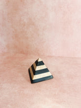 Load image into Gallery viewer, Beige and Black Striped Paperweight