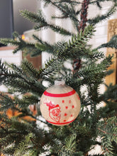 Load image into Gallery viewer, Retro Santa Glass Ball Ornament
