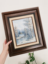 Load image into Gallery viewer, Winter Snow Scene Oil Painting