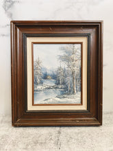 Load image into Gallery viewer, Winter Snow Scene Oil Painting