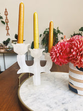 Load image into Gallery viewer, Alabaster Rose Candle Holder