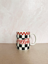 Load image into Gallery viewer, Checkered Vintage Coca Cola Mug