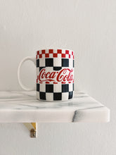 Load image into Gallery viewer, Checkered Vintage Coca Cola Mug