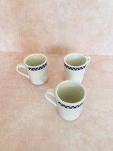 Load image into Gallery viewer, Blue Checkered Rim Mugs