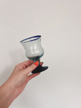 Load image into Gallery viewer, Hand-Blown Blue Rim Glasses