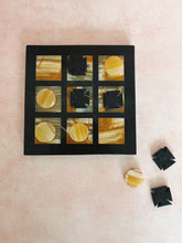 Load image into Gallery viewer, Black and Yellow Stone Tic Tac Toe Board