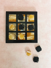 Load image into Gallery viewer, Black and Yellow Stone Tic Tac Toe Board