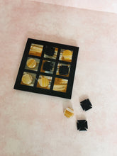 Load image into Gallery viewer, Black and Yellow Stone Tic Tac Toe Board