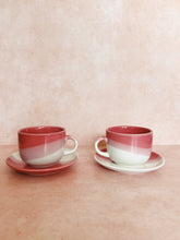 Load image into Gallery viewer, Pink Ombre Mug + Saucer