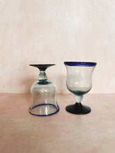 Load image into Gallery viewer, Hand-Blown Blue Rim Glasses