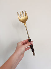 Load image into Gallery viewer, Brass and Wood Serving Utensils
