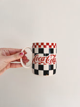 Load image into Gallery viewer, Checkered Vintage Coca Cola Mug