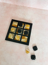 Load image into Gallery viewer, Black and Yellow Stone Tic Tac Toe Board