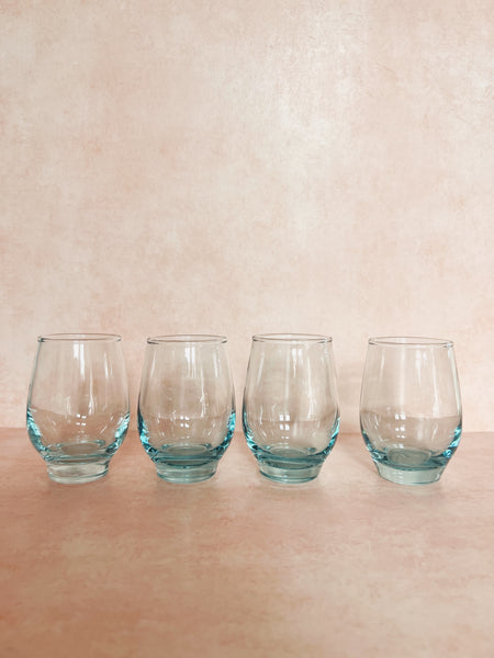 Set of 4 Aqua Glasses