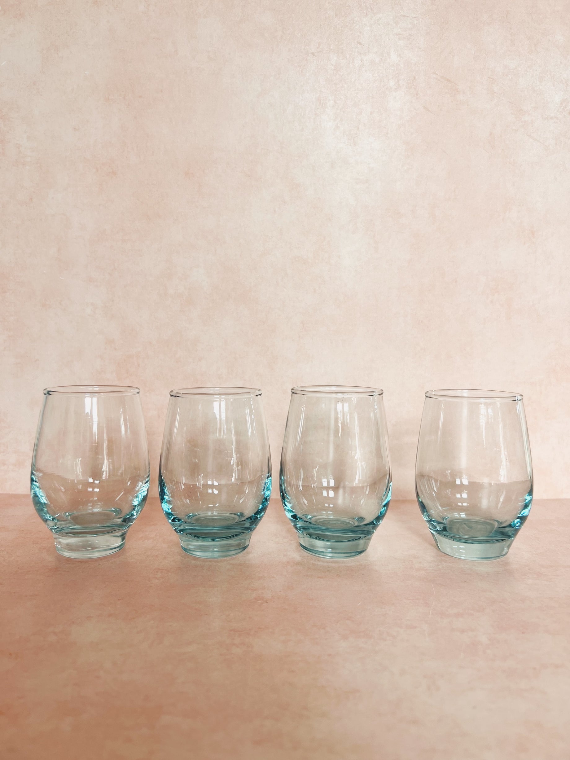 Set of 4 Aqua Glasses