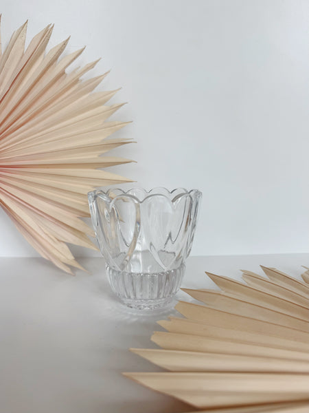 Vintage Crystal Heart Vase