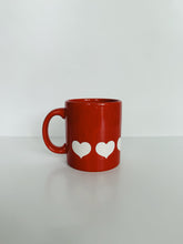 Load image into Gallery viewer, Vintage Red and White Heart Mug
