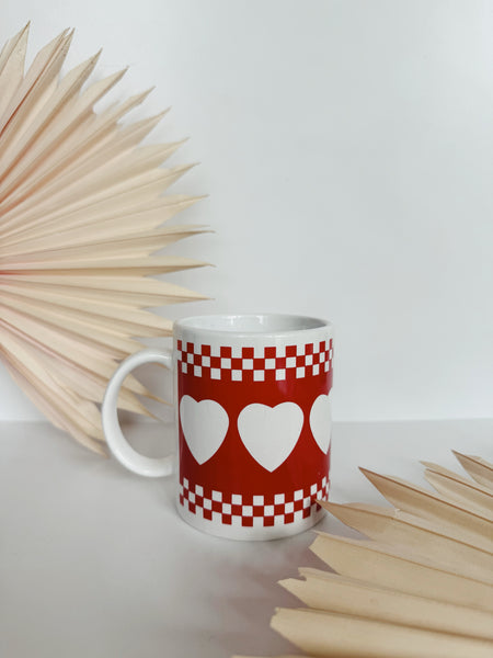 Checkered Heart Mug