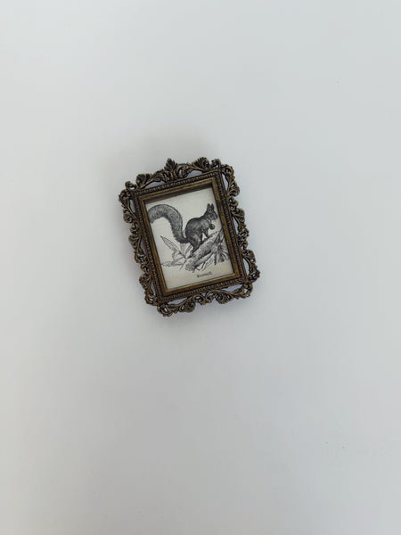 Framed Ecureuil Lithograph