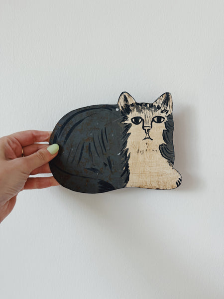 Vintage Metal Cat Wall Hanging