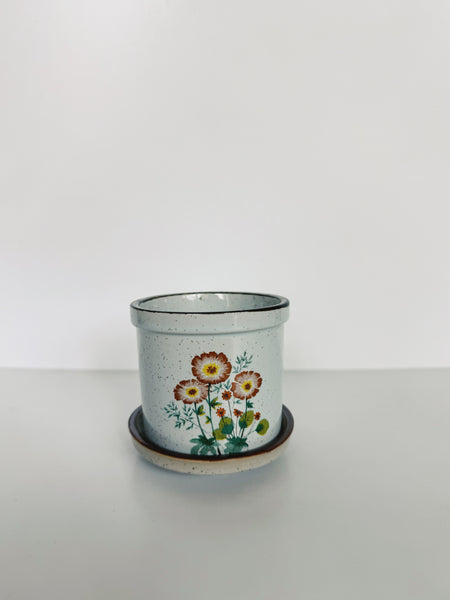 Speckled Floral Planter