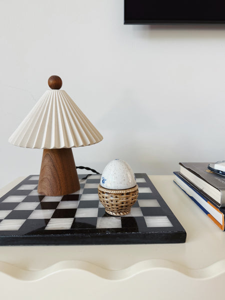 Speckled and Floral Egg Jar