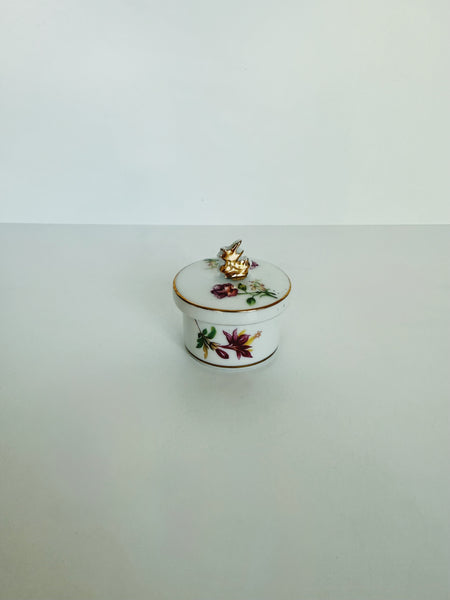 Limoges France Floral Trinket Box