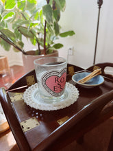 Load image into Gallery viewer, Milk Glass Floral and Gold Dish
