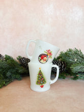Load image into Gallery viewer, Pair of Milk Glass Christmas Mugs
