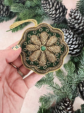 Load image into Gallery viewer, Beaded Green Ornament
