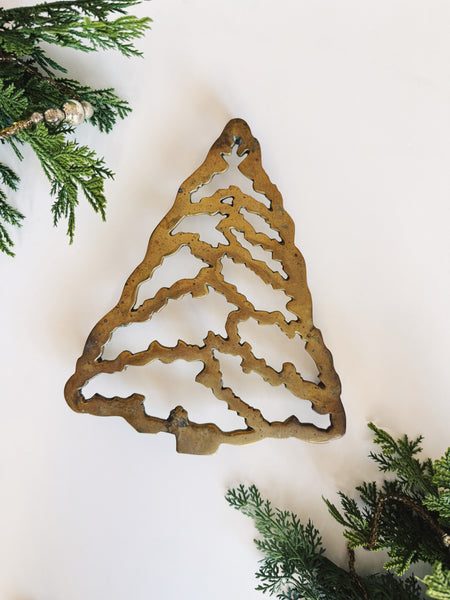 Brass Christmas Tree Trivet
