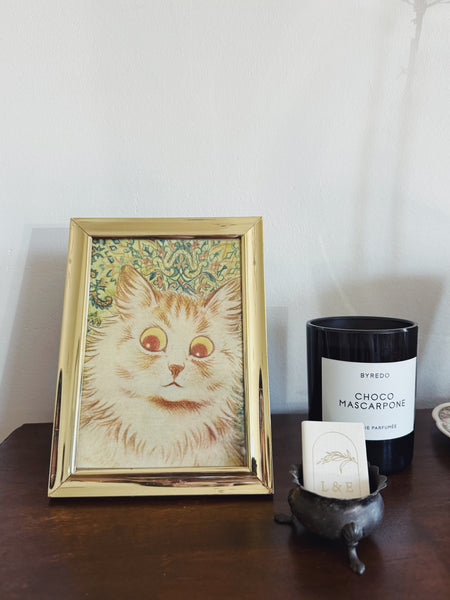 Framed Parisian  Cat Art