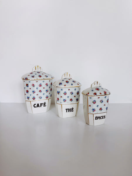 Set of 3 French Canisters