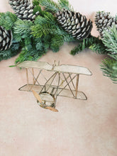 Load image into Gallery viewer, Capiz Shell Airplane Ornament
