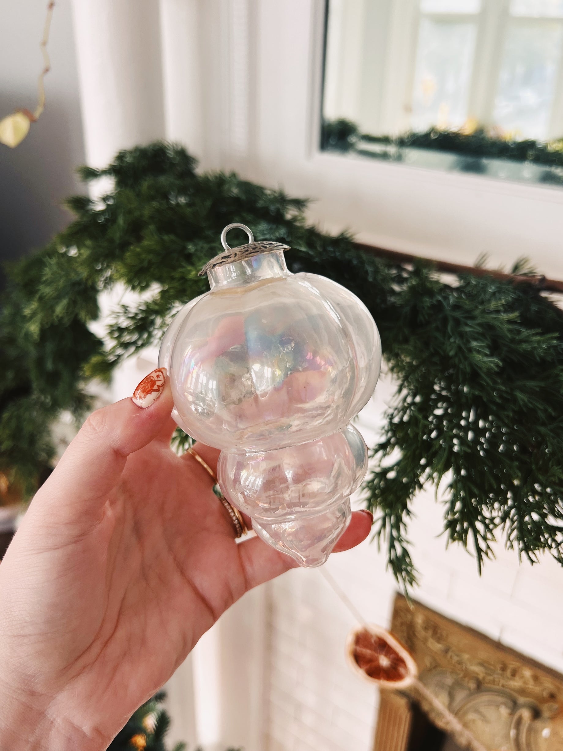 Iridescent Thick Glass Ornament