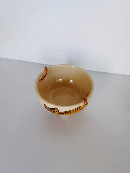 Vintage Swedish Orange Cat Bowl