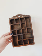 Load image into Gallery viewer, Vintage Wood Heart Trinket Shelf
