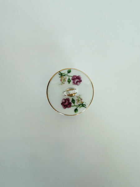 Limoges France Floral Trinket Box