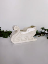 Load image into Gallery viewer, Vintage Haeger White Ceramic Sleigh

