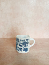 Load image into Gallery viewer, Blue Floral Milk Glass Mug
