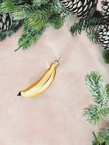 Glass Banana Ornament